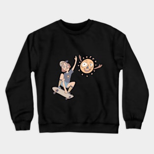 high five with sun Crewneck Sweatshirt